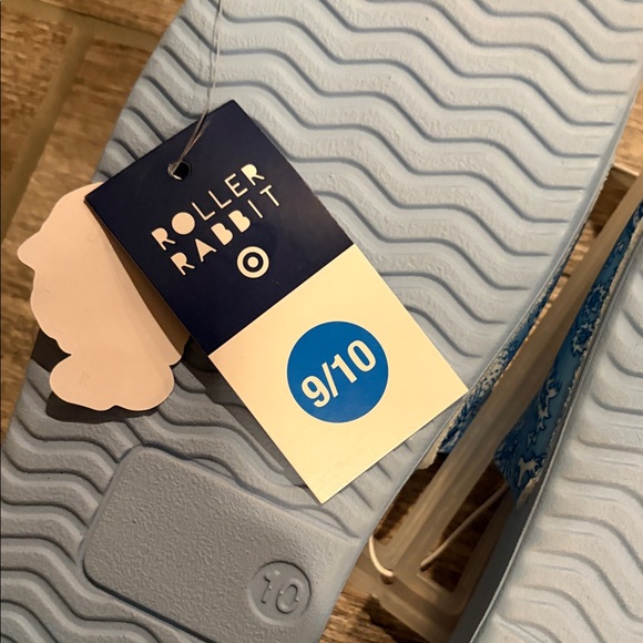 Roller Rabbit Blue Paisley Slide Sandals - Picture 5 of 5